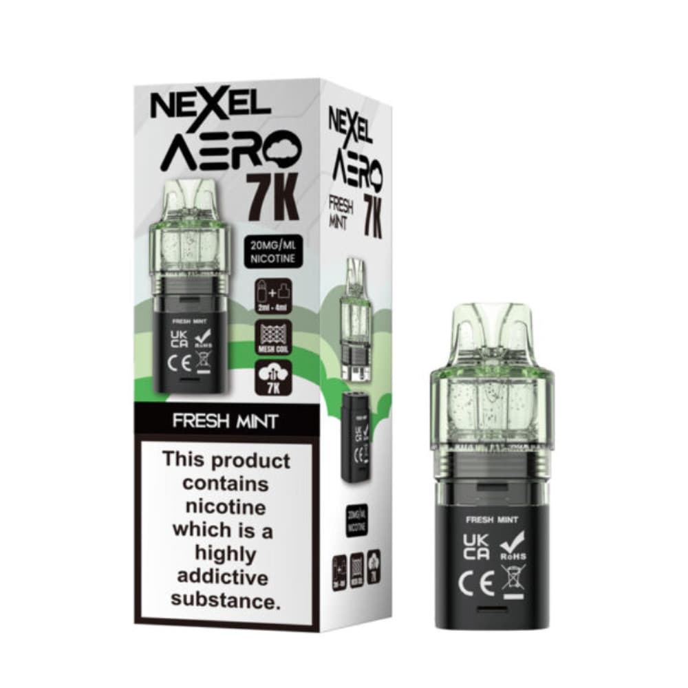  Fresh Mint Nexel Aero 7k Prefilled Pods Pack of 10