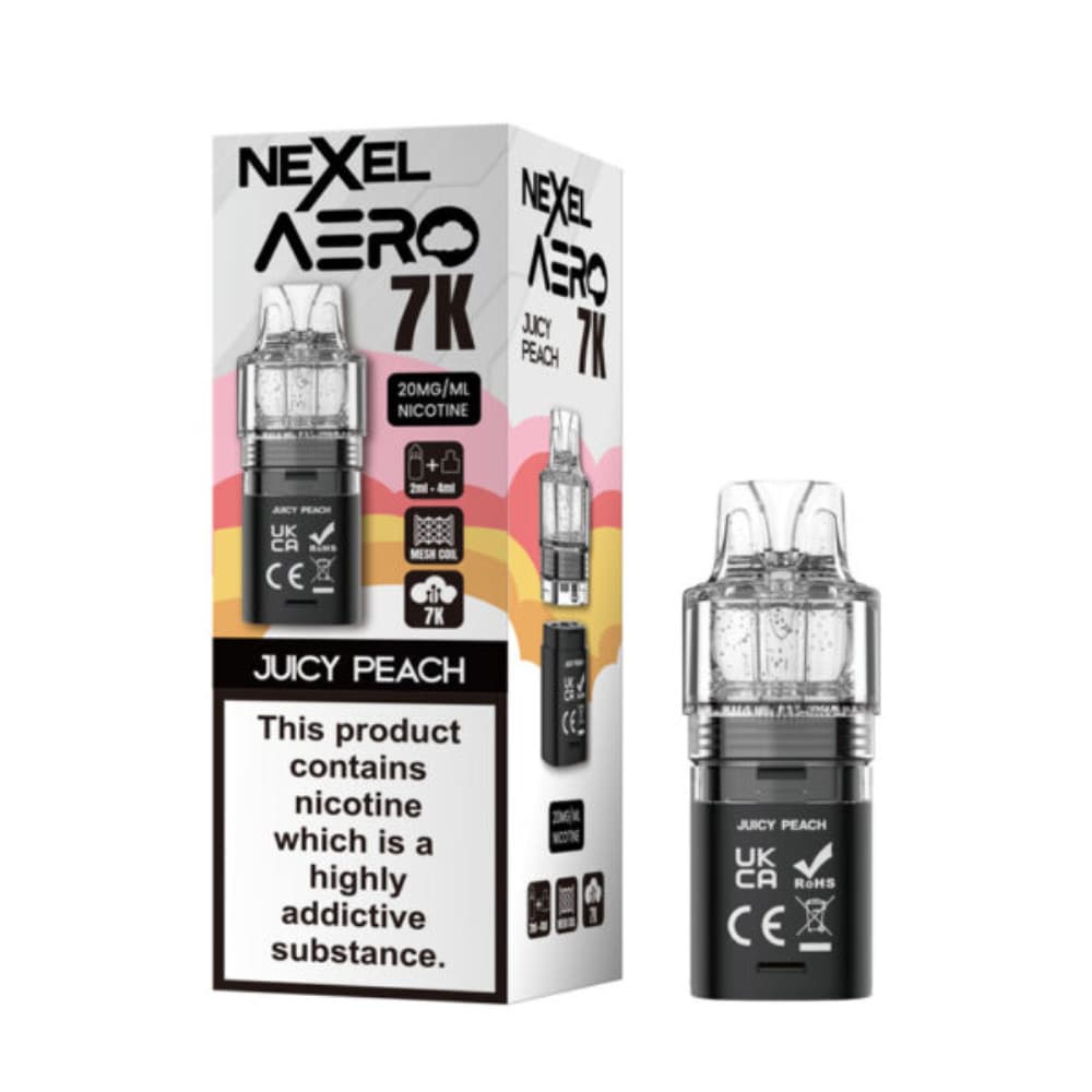  Juicy Peach Nexel Aero 7k Prefilled Pods Pack of 10