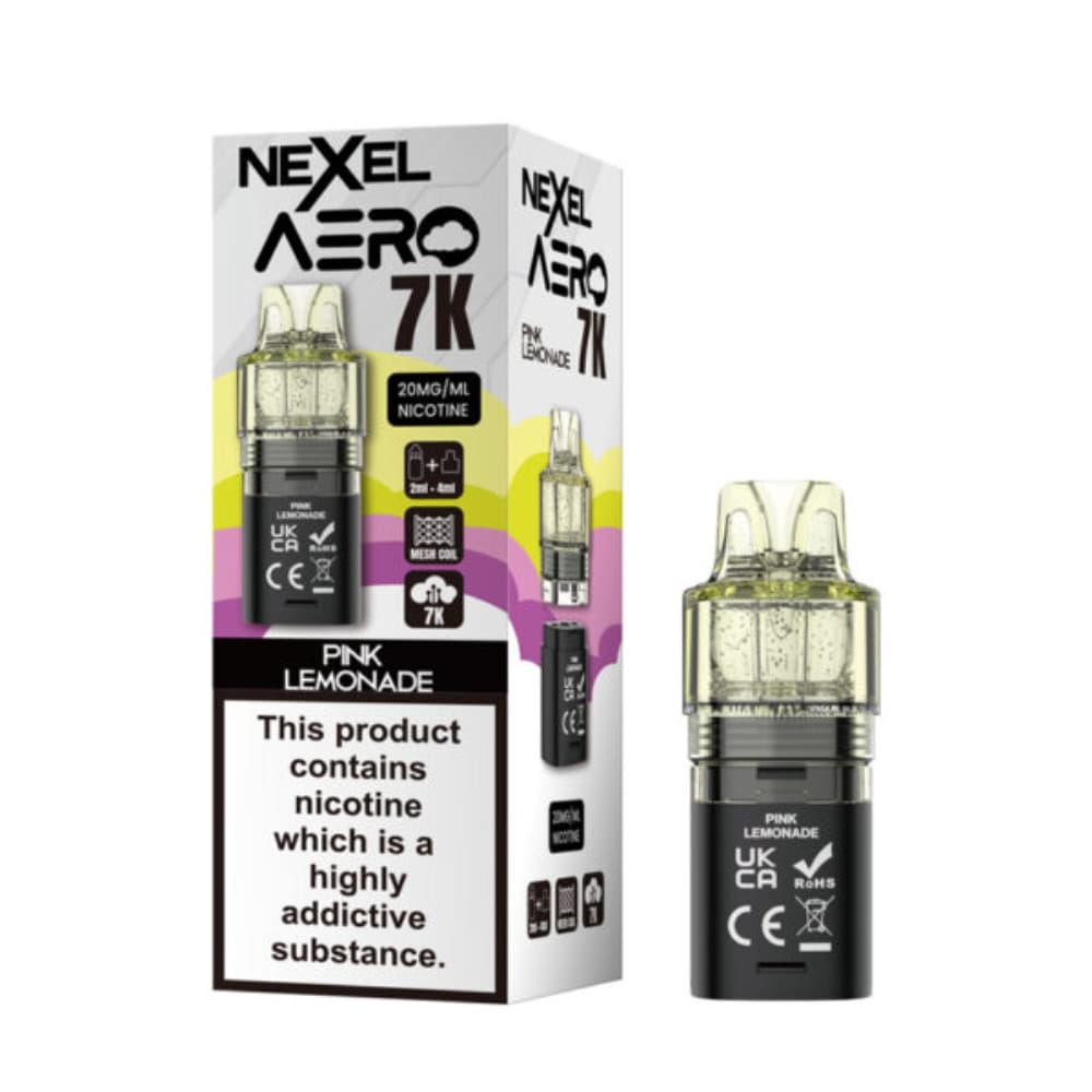  Pink Lemonade Nexel Aero 7k Prefilled Pods Pack of 10