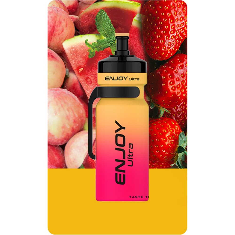  Peach Watermelon Strawberry Enjoy Ultra 9000 Vape Kit Box of 10