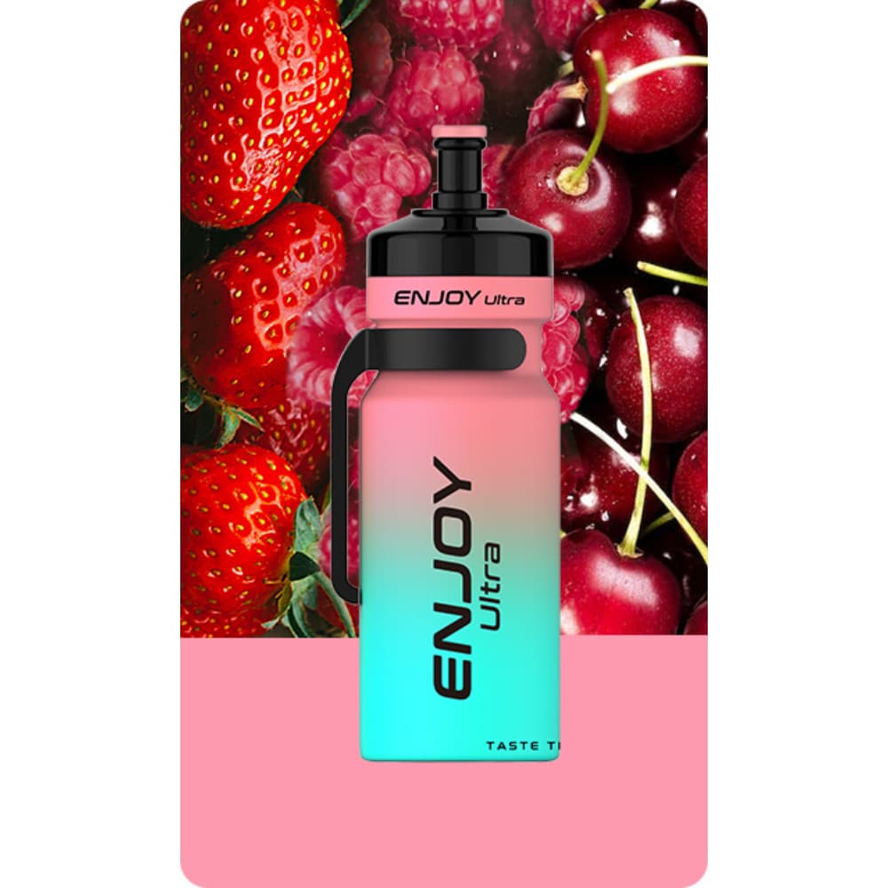  Strawberry Raspberry Cherry Enjoy Ultra 9000 Vape Kit Box of 10