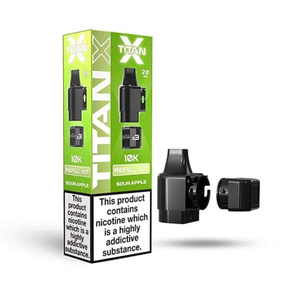  Sour Apple Titan X 10K Prefilled Pods Pack of 10