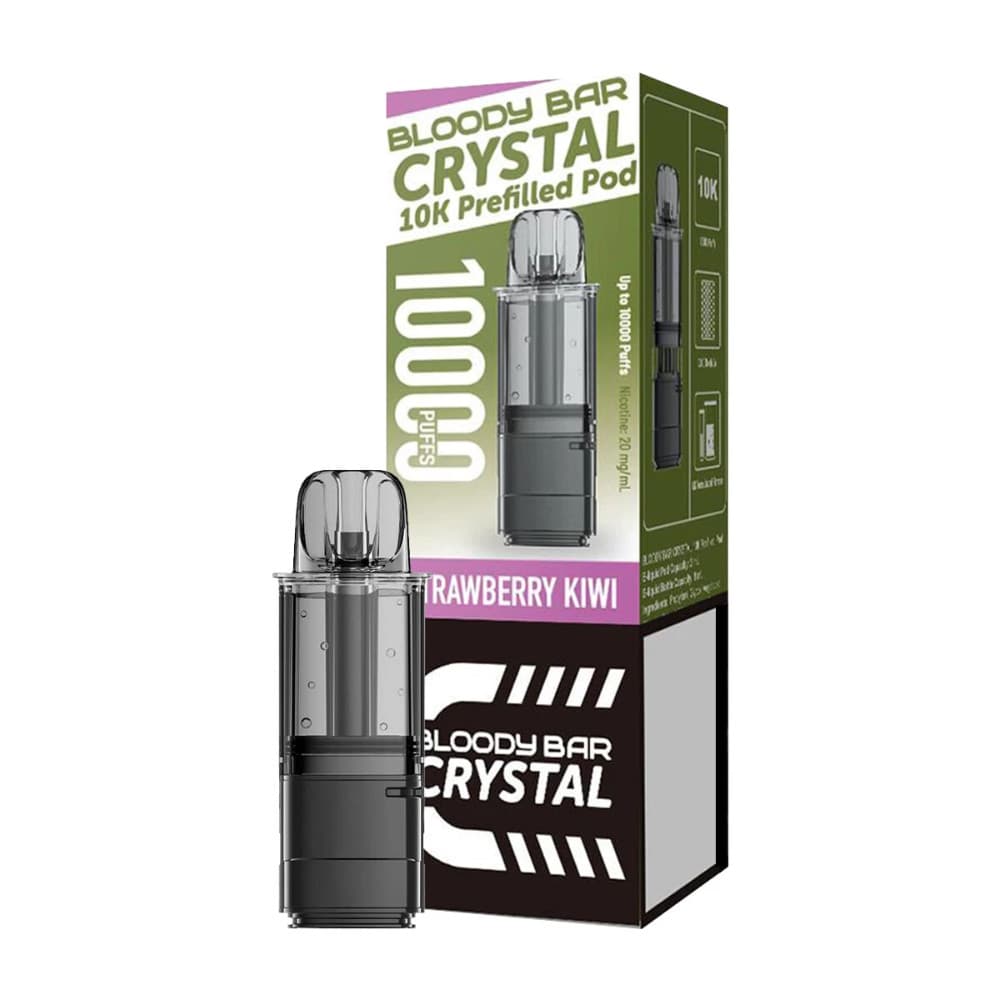  Strawberry Kiwi Bloody Bar Crystal 10k Pods Pack of 5