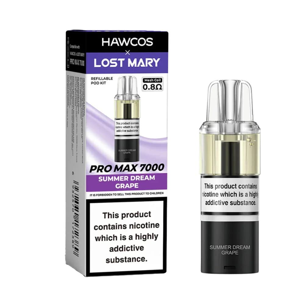  Summer Dream Grape Lost Mary Hawcos Pro Max 7000 Pods Pack of 5