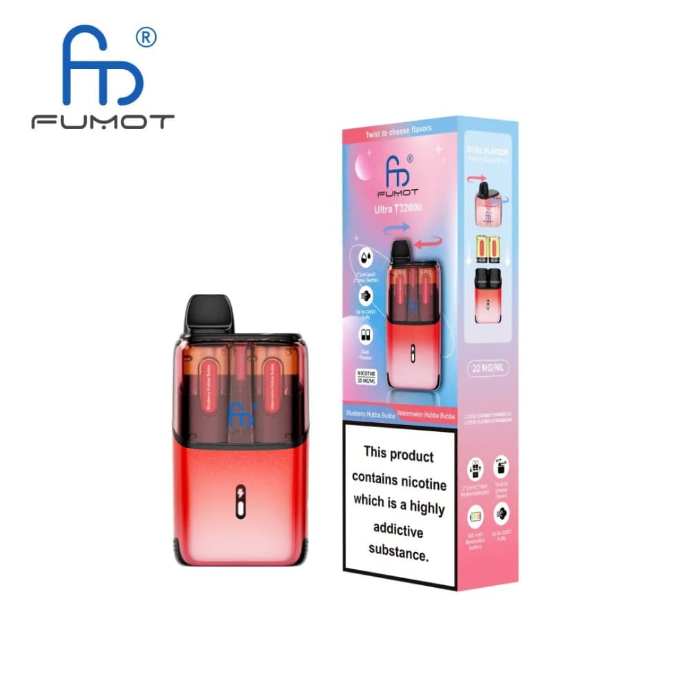  Blueberry Hubba Bubba / Watermelon Hubba Bubba RandM Fumot Ultra T32000 Vape Kit Box of 5