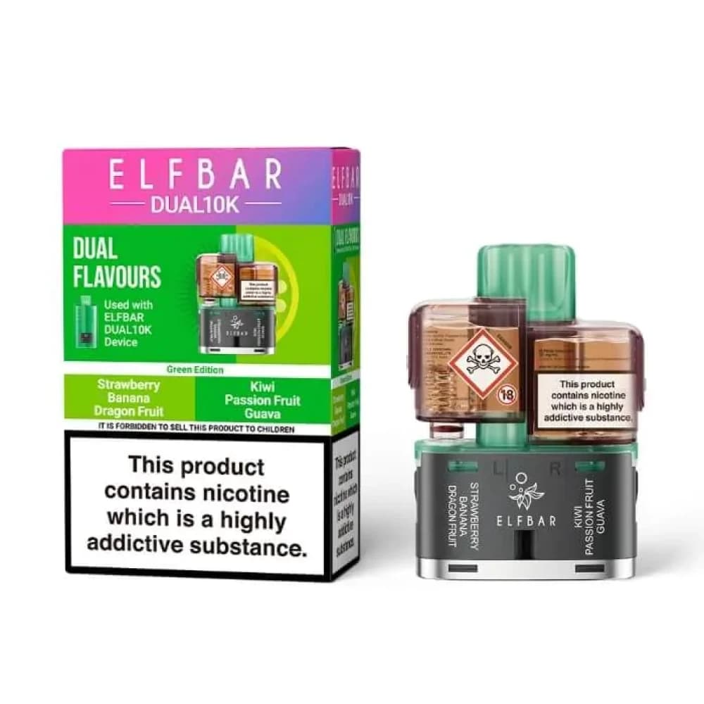  Green Edition Elf Bar Dual 10k Pods Pack of 5