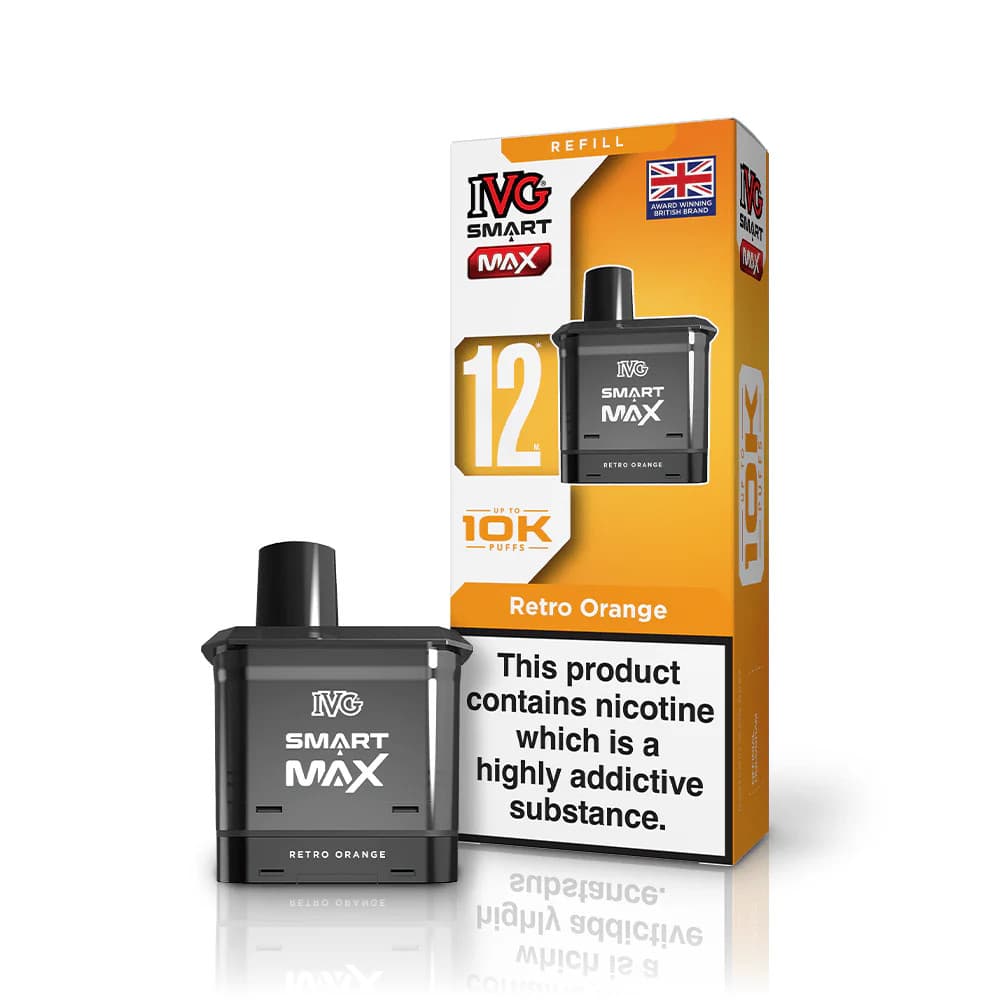  Retro Orange IVG Smart Max 10k Refill Pods Pack of 5