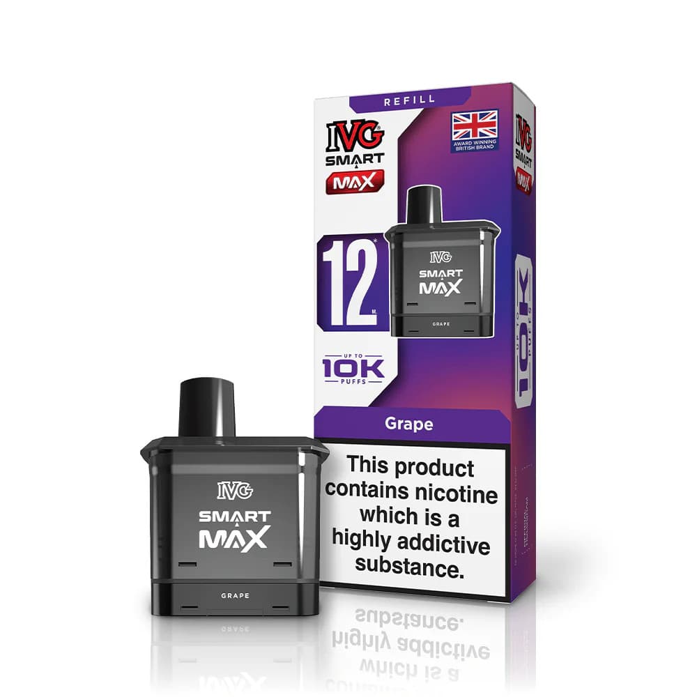 Grape IVG Smart Max 10k Refill Pods Pack of 5