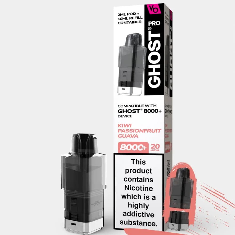  Kiwi Passionfruit Guava Ghost Pro 8000 Pods Pack of 5