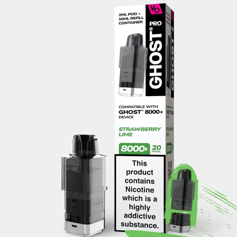  Strawberry Lime Ghost Pro 8000 Pods Pack of 5