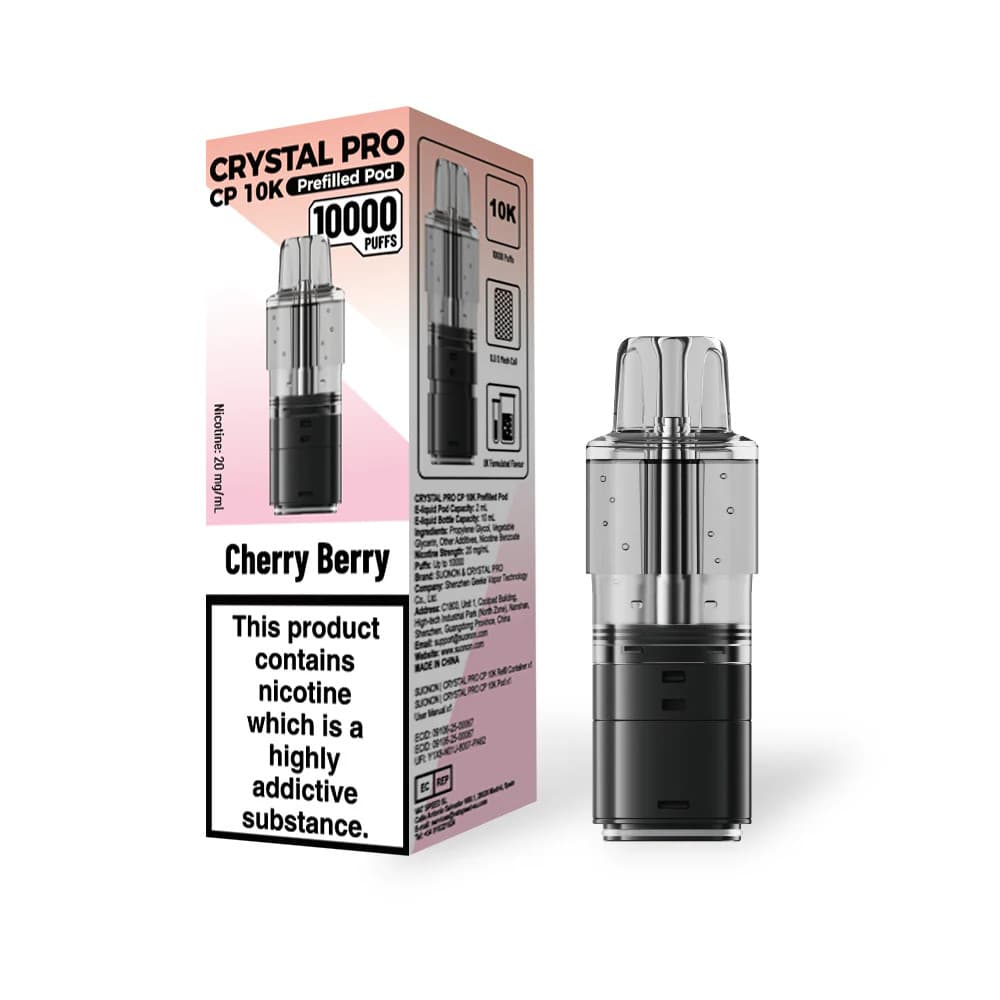  Cherry Berry Crystal Pro CP 10k Pods Pack of 5