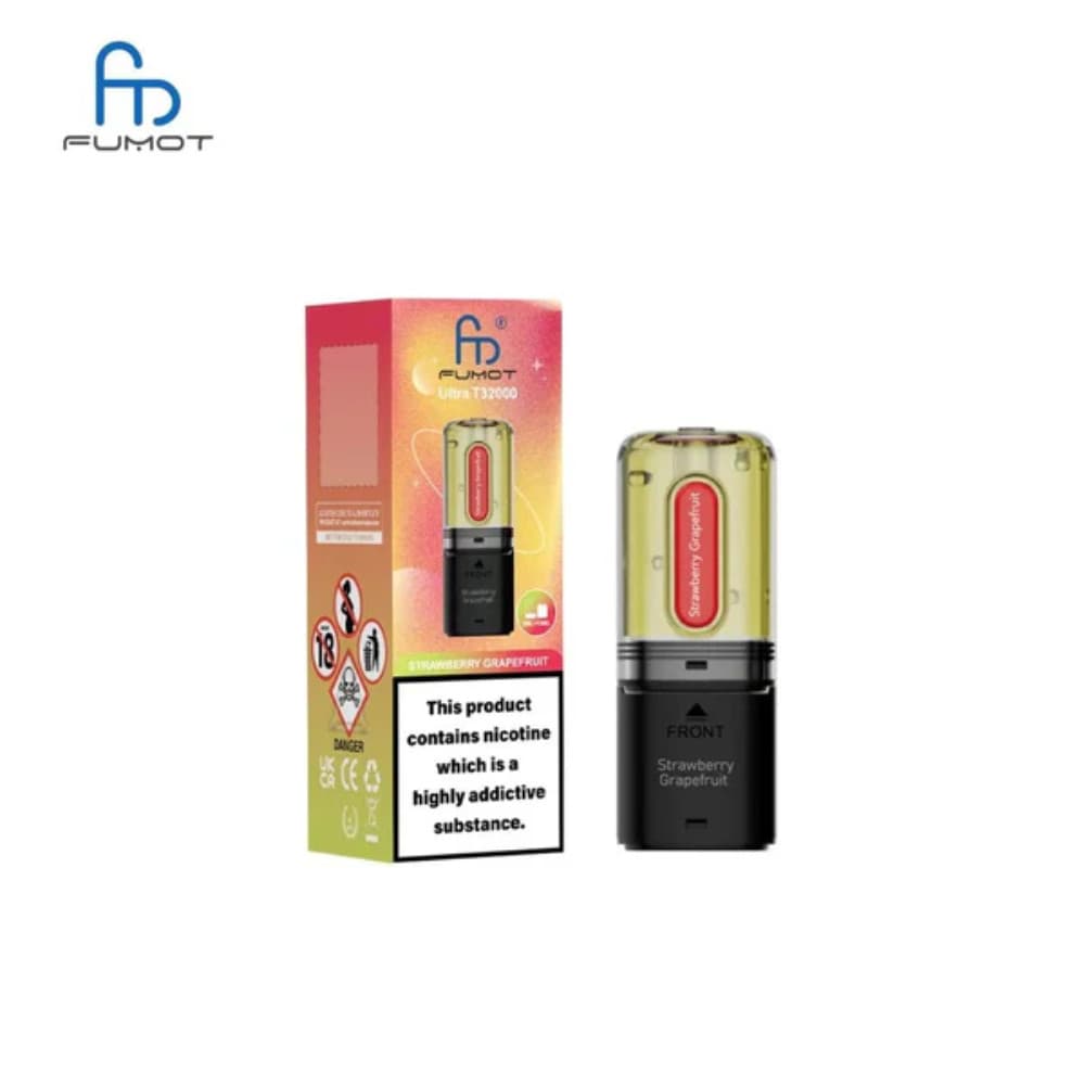 Strawberry Grapefruit RandM Fumot T32000 Ultra Pods Pack of 5