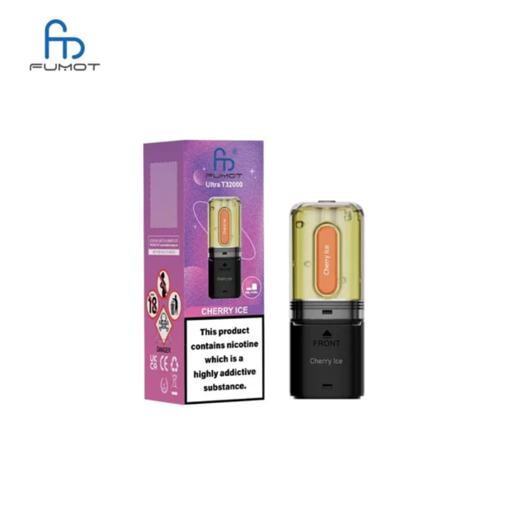  Cherry Ice RandM Fumot T32000 Ultra Pods Pack of 5
