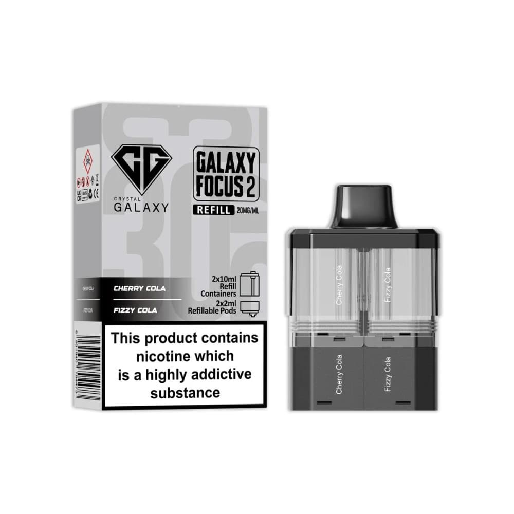  Cherry Cola / Fizzy Cola Crystal Galaxy 30k Focus 2 Pods Pack of 5