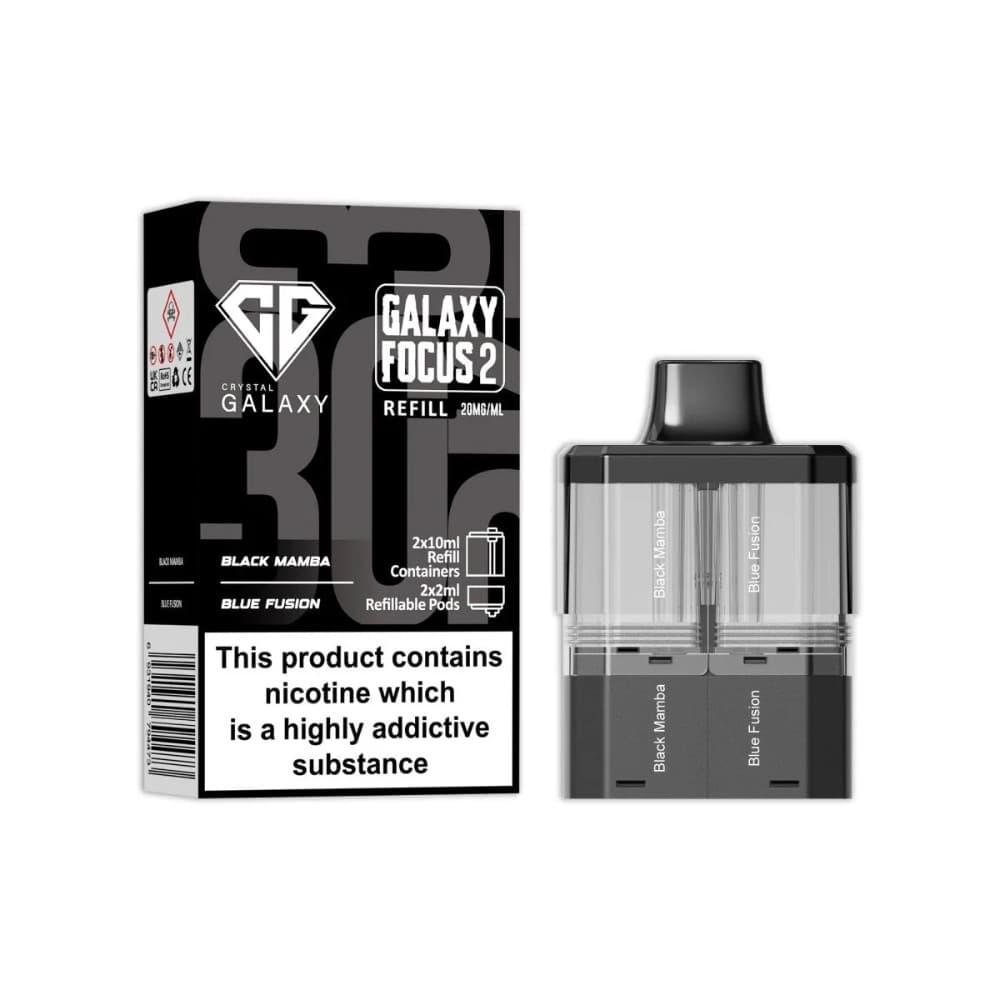  Black Mamba / Blue Fusion Crystal Galaxy 30k Focus 2 Pods Pack of 5
