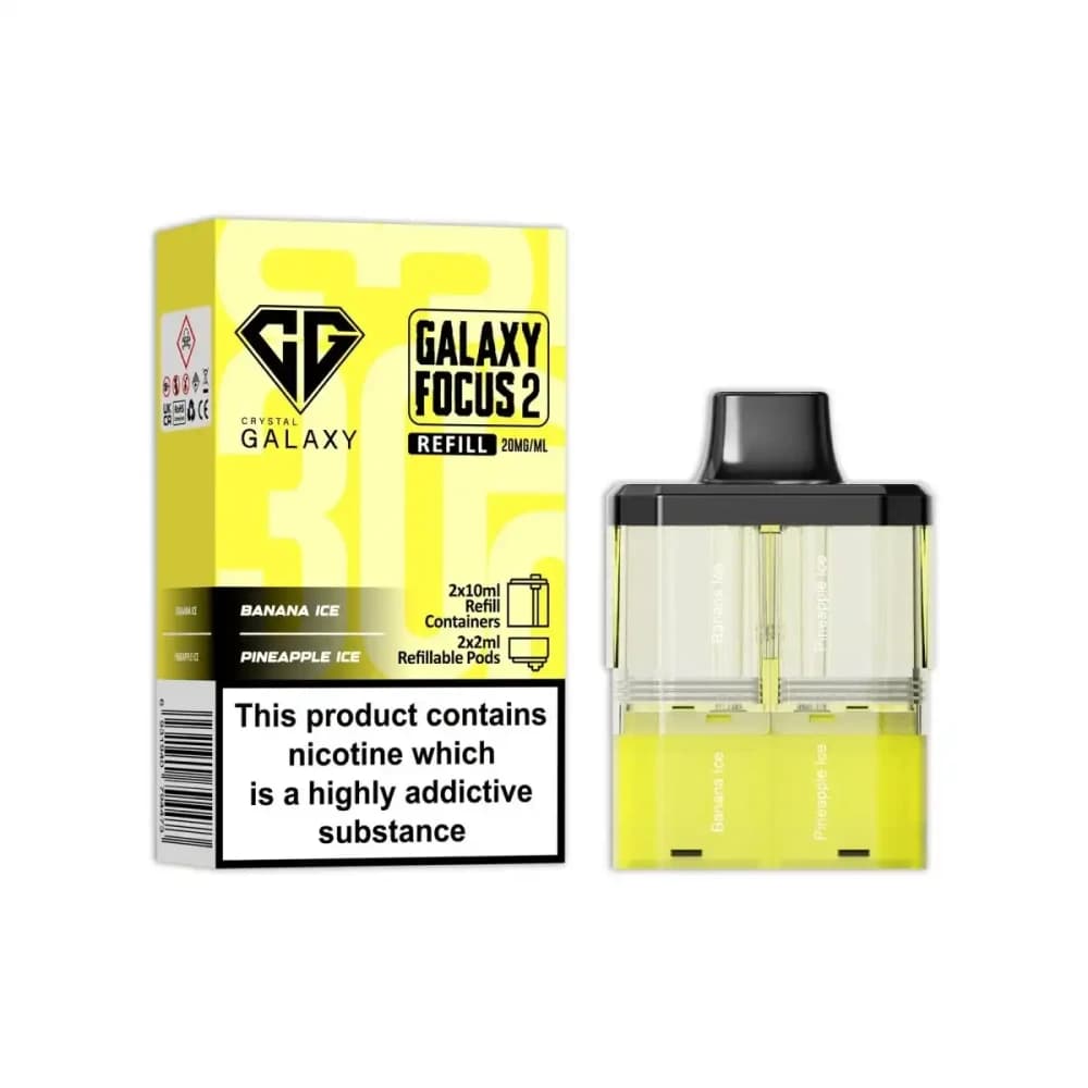  Banana Ice / Pineapple Ice Crystal Galaxy Focus 6k Pods Pack of 5