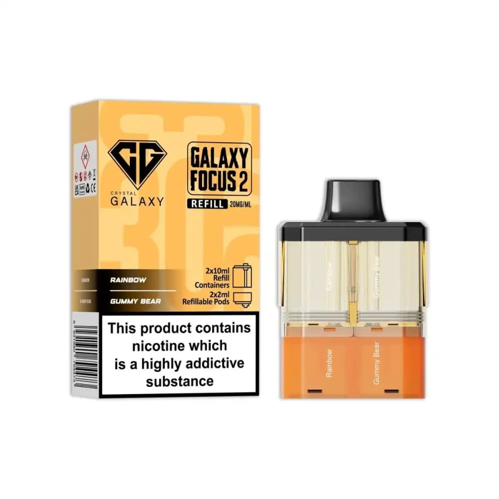  Rainbow / Gummy Bear Crystal Galaxy Focus 6k Pods Pack of 5