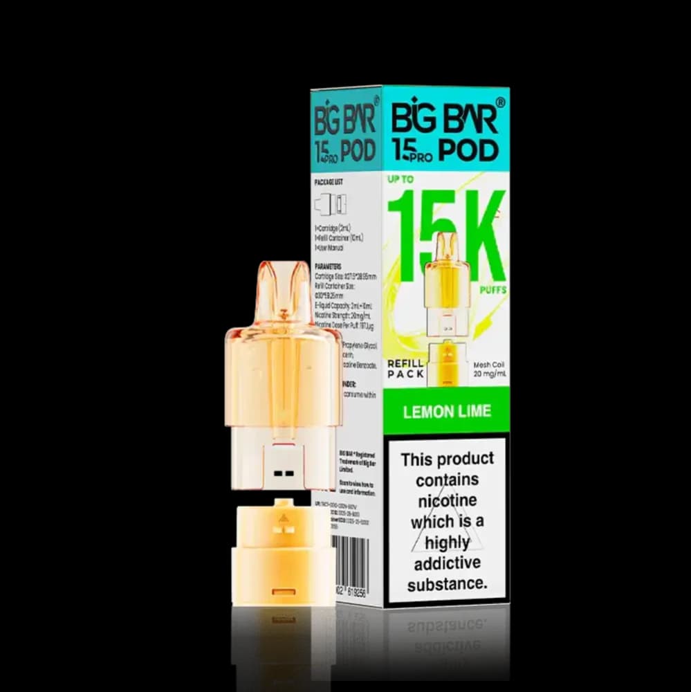  Lemon Lime Big Bar Pro 15k Pods Pack of 5