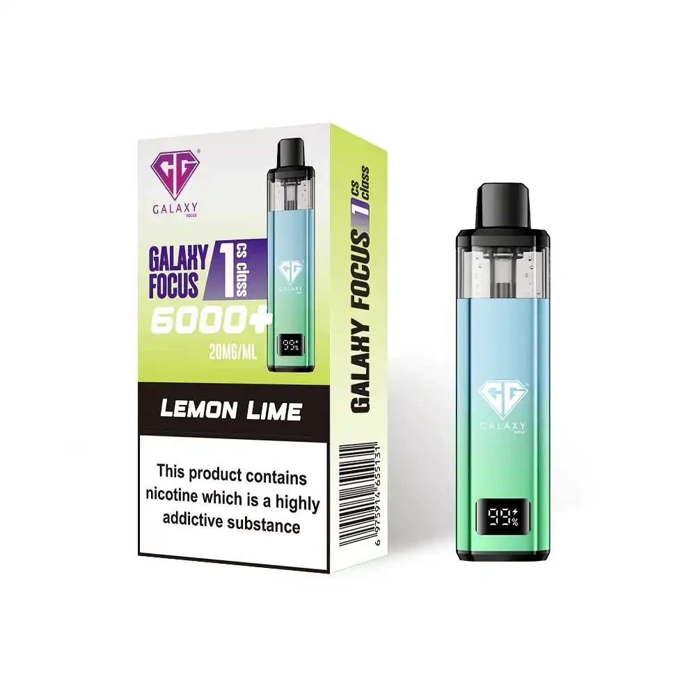  Lemon Lime Crystal Galaxy Focus 6k Vape Kit Box of 5