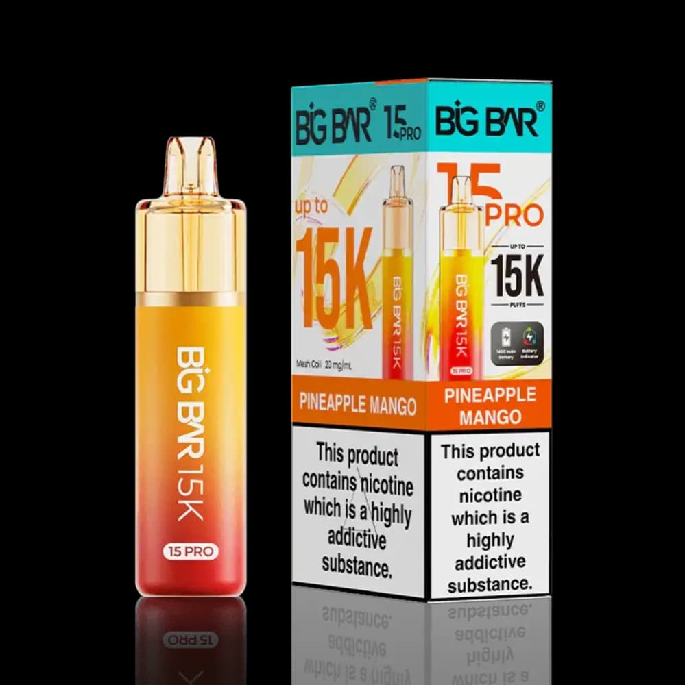  Pineapple Mango Big Bar Pro 15k Vape Kit Box of 5