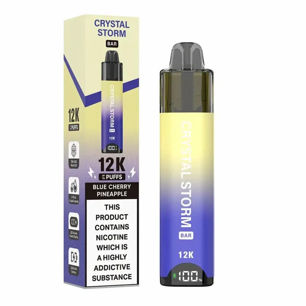  Blue Cherry Pineapple Crystal Strom Bar 12k Vape Kit Box of 5