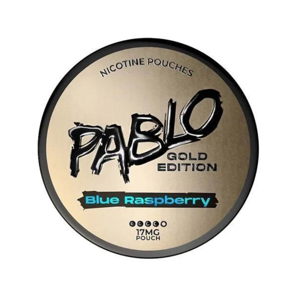  Blue Raspberry / 17mg Pablo Nicotine Pouches - Gold Edition 10 Packs
