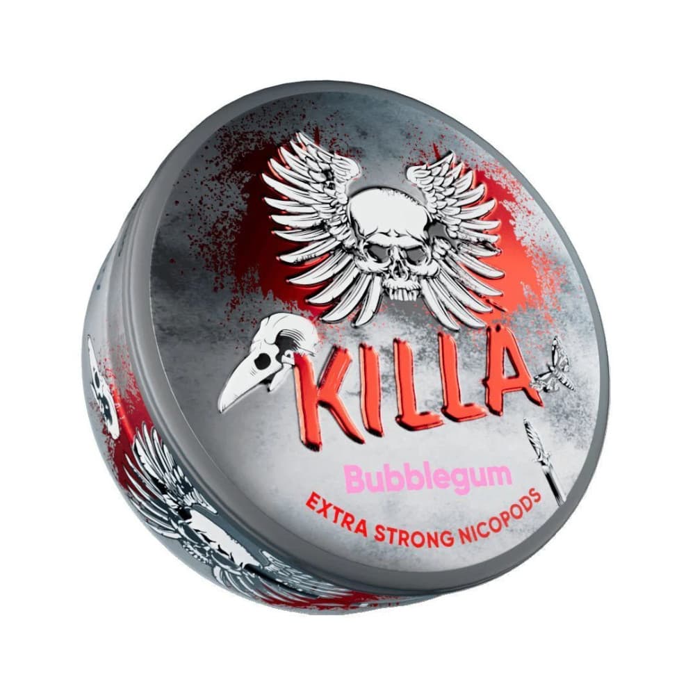  Bubblegum / 16mg Killa Nicotine Pouches 10 Packs