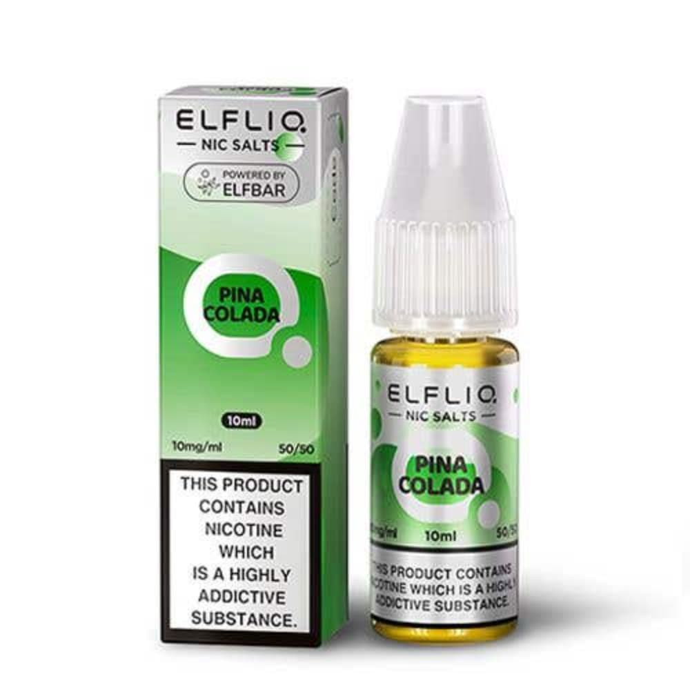  Pina Colada / 10mg Elf Bar Elfliq Nic Salt E-Liquids 10ml Box of 10