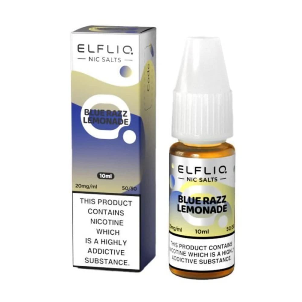  Blue Razz Lemonade / 20mg Elf Bar Elfliq Nic Salt E-Liquids 10ml Box of 10