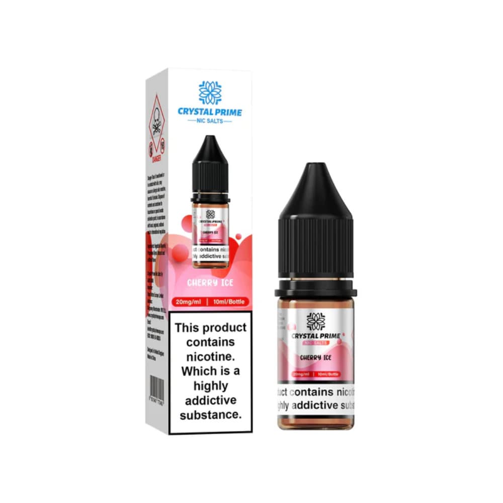  Cherry Ice / 10mg Crystal Prime Nic Salts E-Liquids 10ml Box of 10