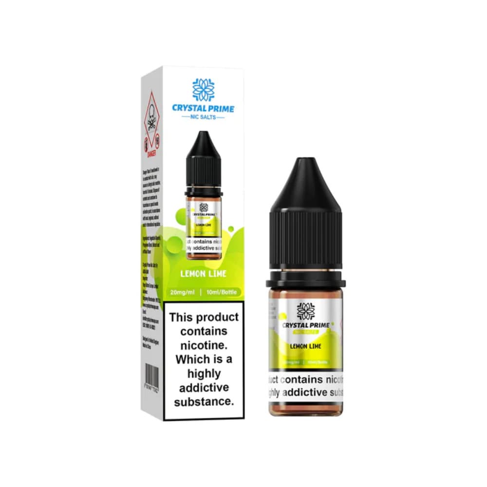  Lemon Lime / 20mg Crystal Prime Nic Salts E-Liquids 10ml Box of 10