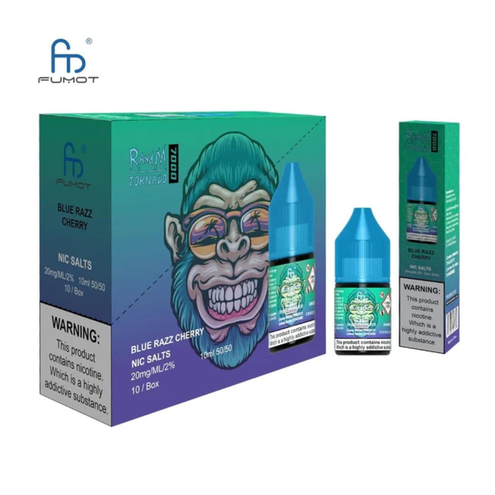  Blue Razz Cherry RandM 7000 Nic Salts E-Liquids 10ml Box of 10