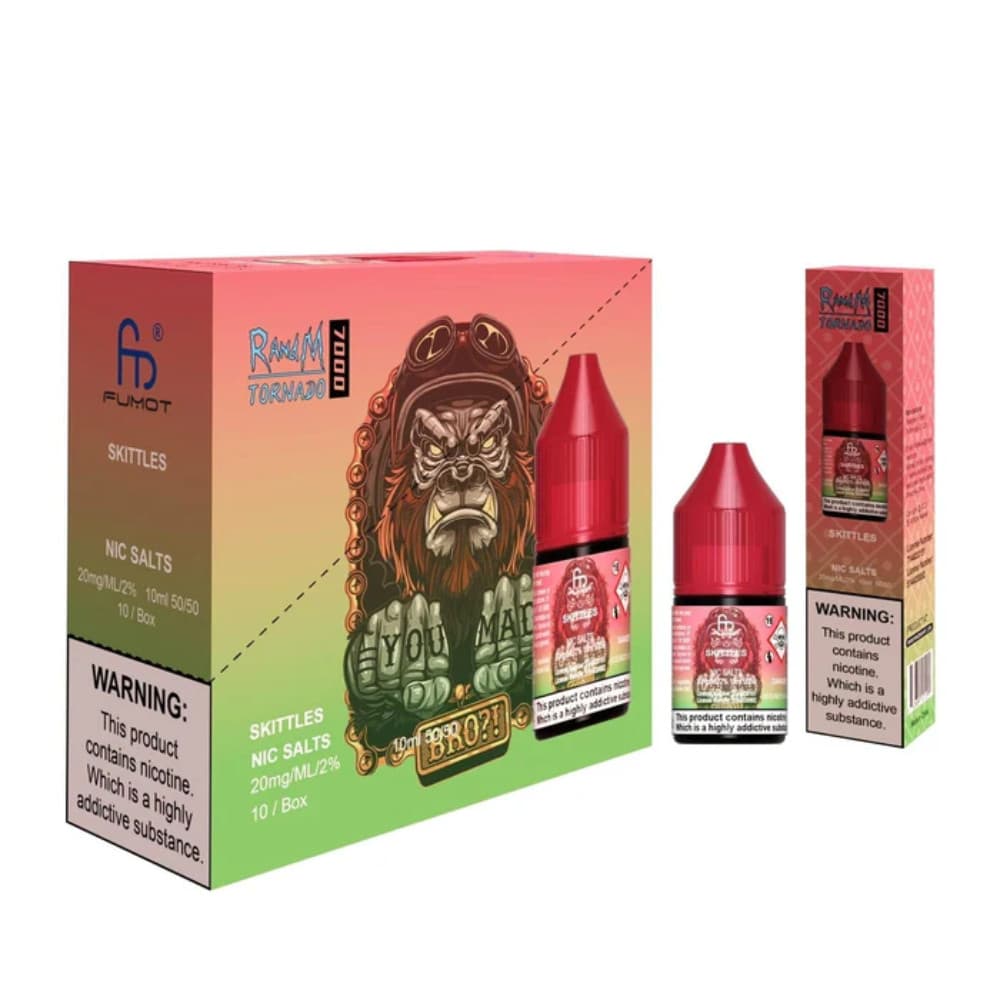  Skittles RandM 7000 Nic Salts E-Liquids 10ml Box of 10