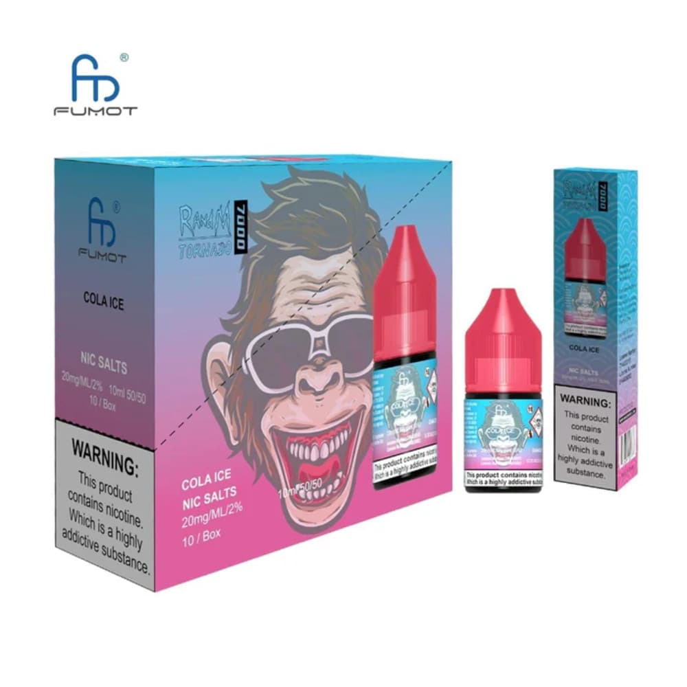  Cola Ice RandM 7000 Nic Salts E-Liquids 10ml Box of 10