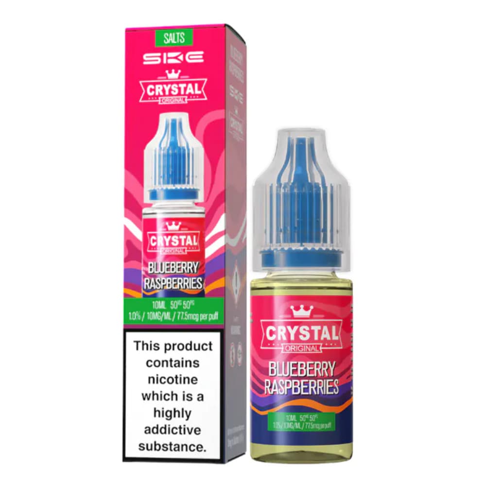  Blueberry Raspberry / 10mg Ske Crystal Nic Salts E-Liquids 10ml Box of 10