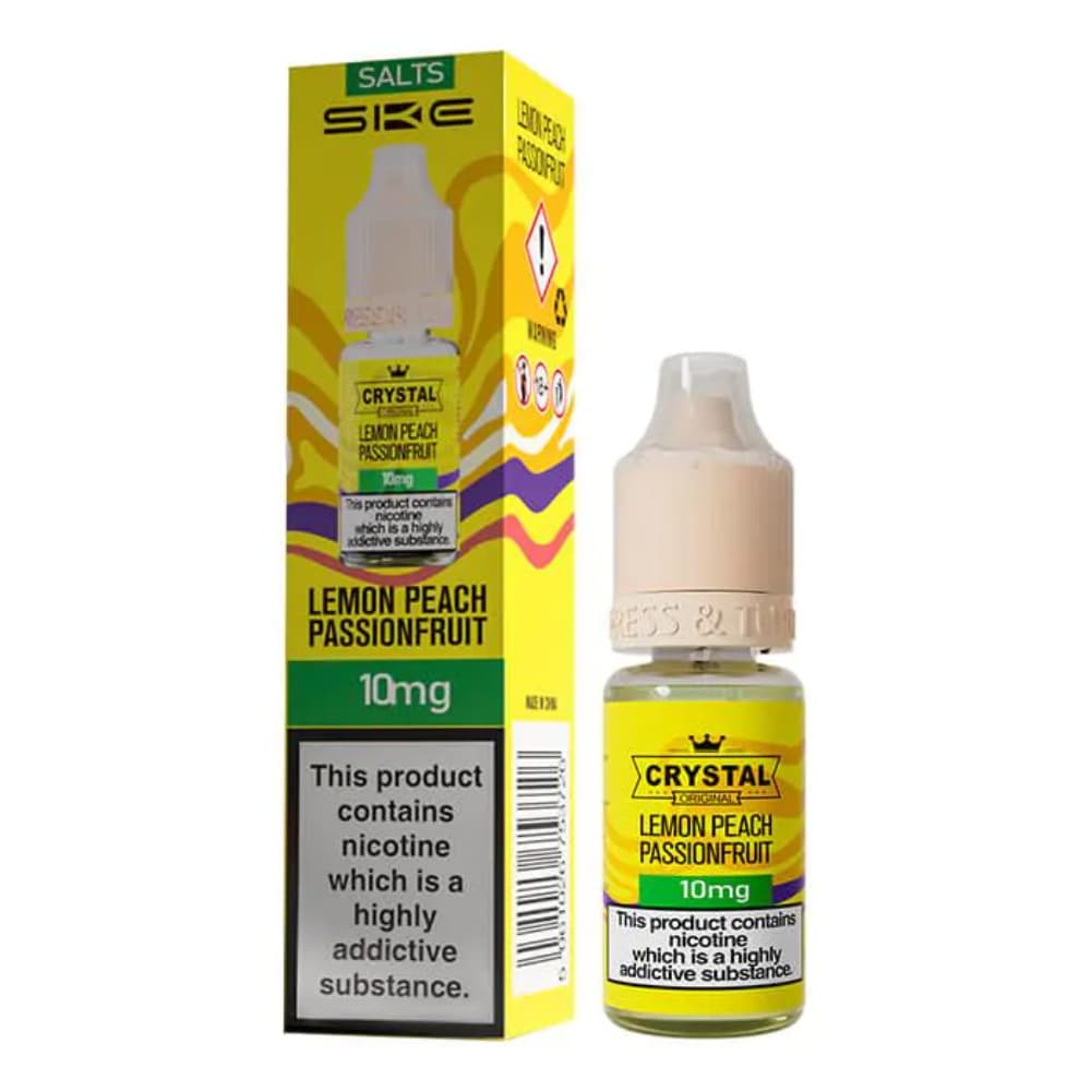  Lemon Peach Passionfruit / 10mg Ske Crystal Nic Salts E-Liquids 10ml Box of 10