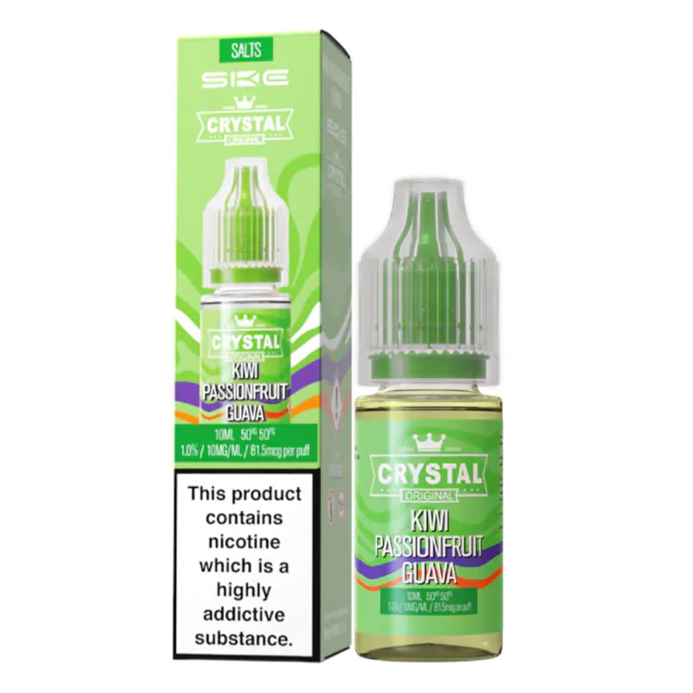  Kiwi Passion Fruit Guava / 20mg Ske Crystal Nic Salts E-Liquids 10ml Box of 10