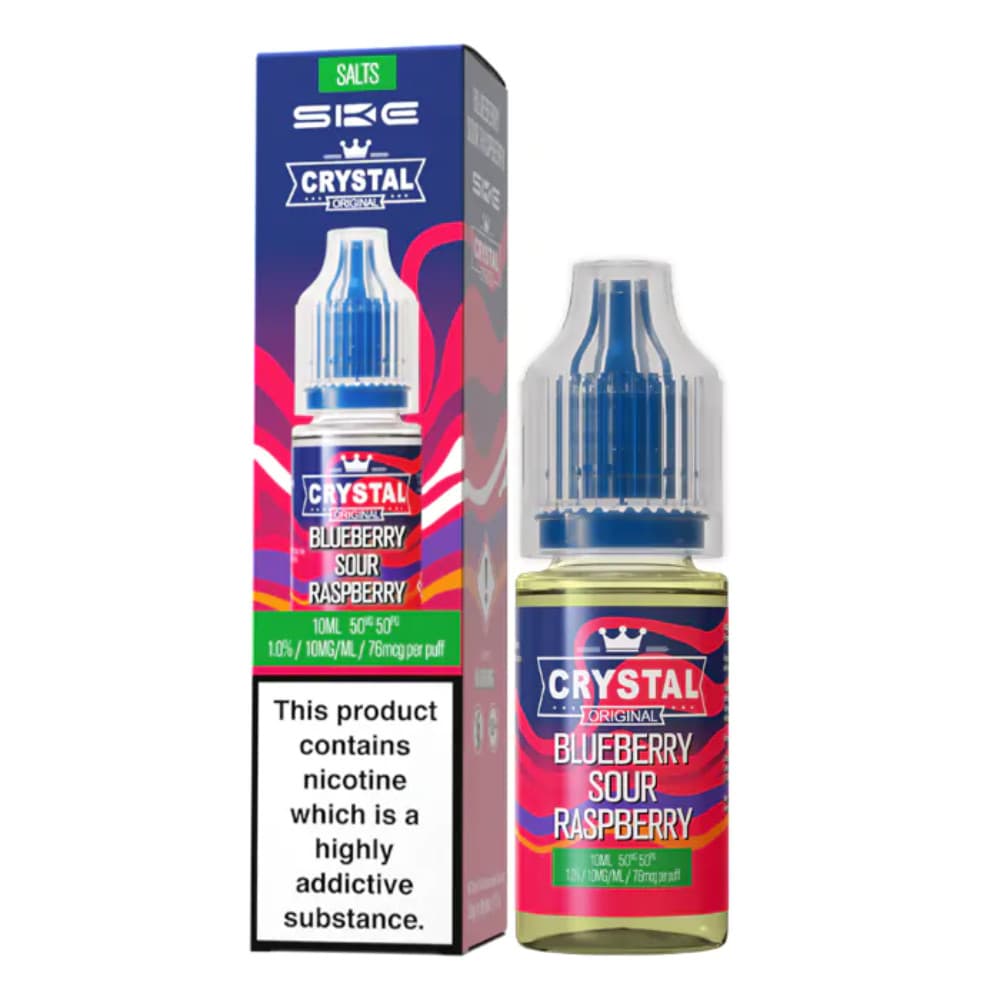  Blueberry Sour Raspberry / 20mg Ske Crystal Nic Salts E-Liquids 10ml Box of 10