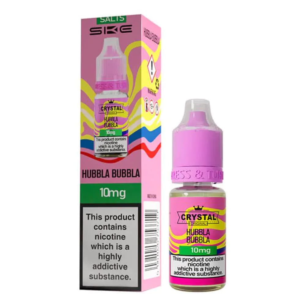  Hubbla Bubbla / 20mg Ske Crystal Nic Salts E-Liquids 10ml Box of 10