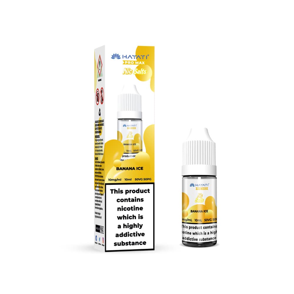  Banana Ice / 10mg Hayati Pro Max Nic Salts E-Liquids 10ml Box of 10