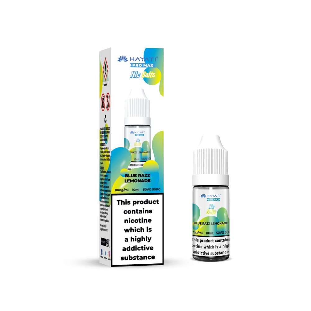  Blue Razz Lemonade / 10mg Hayati Pro Max Nic Salts E-Liquids 10ml Box of 10
