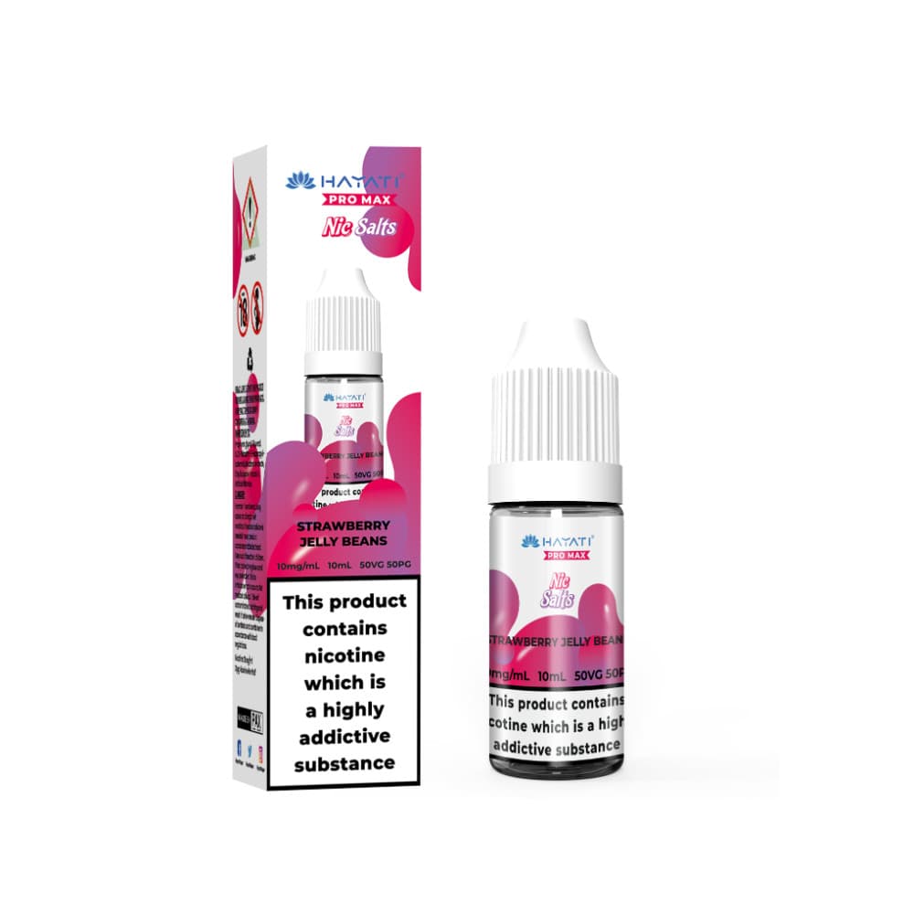  Strawberry Jelly Beans / 10mg Hayati Pro Max Nic Salts E-Liquids 10ml Box of 10