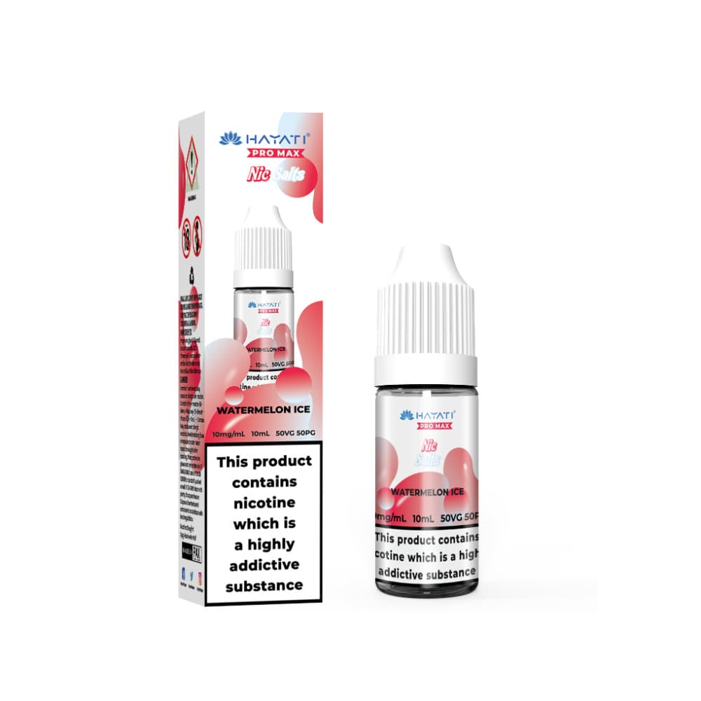  Watermelon Ice / 10mg Hayati Pro Max Nic Salts E-Liquids 10ml Box of 10