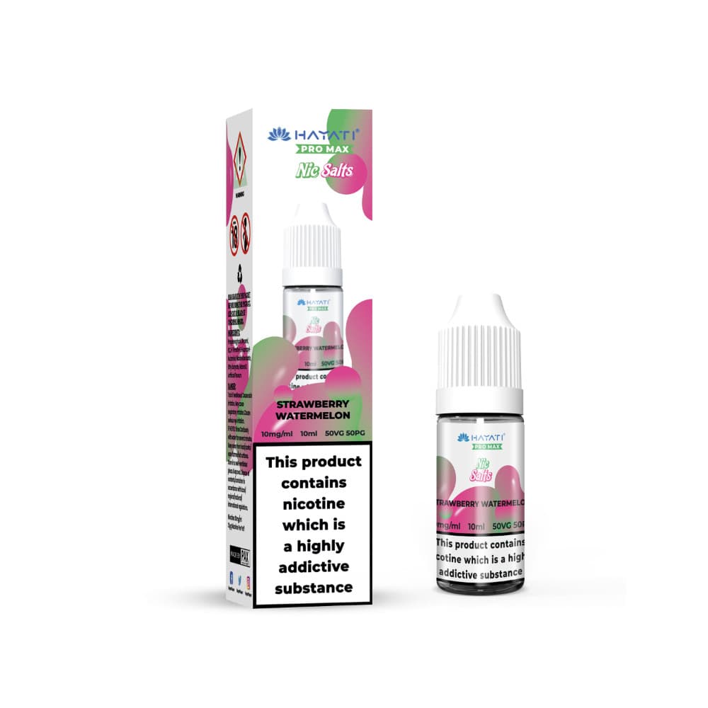  Strawberry Watermelon / 10mg Hayati Pro Max Nic Salts E-Liquids 10ml Box of 10