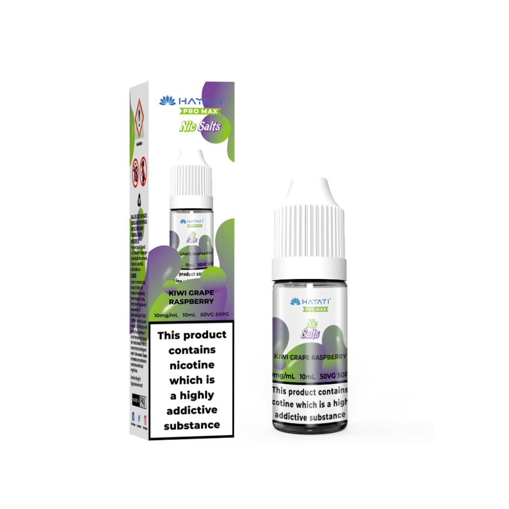  Kiwi Grape Raspberry / 20mg Hayati Pro Max Nic Salts E-Liquids 10ml Box of 10