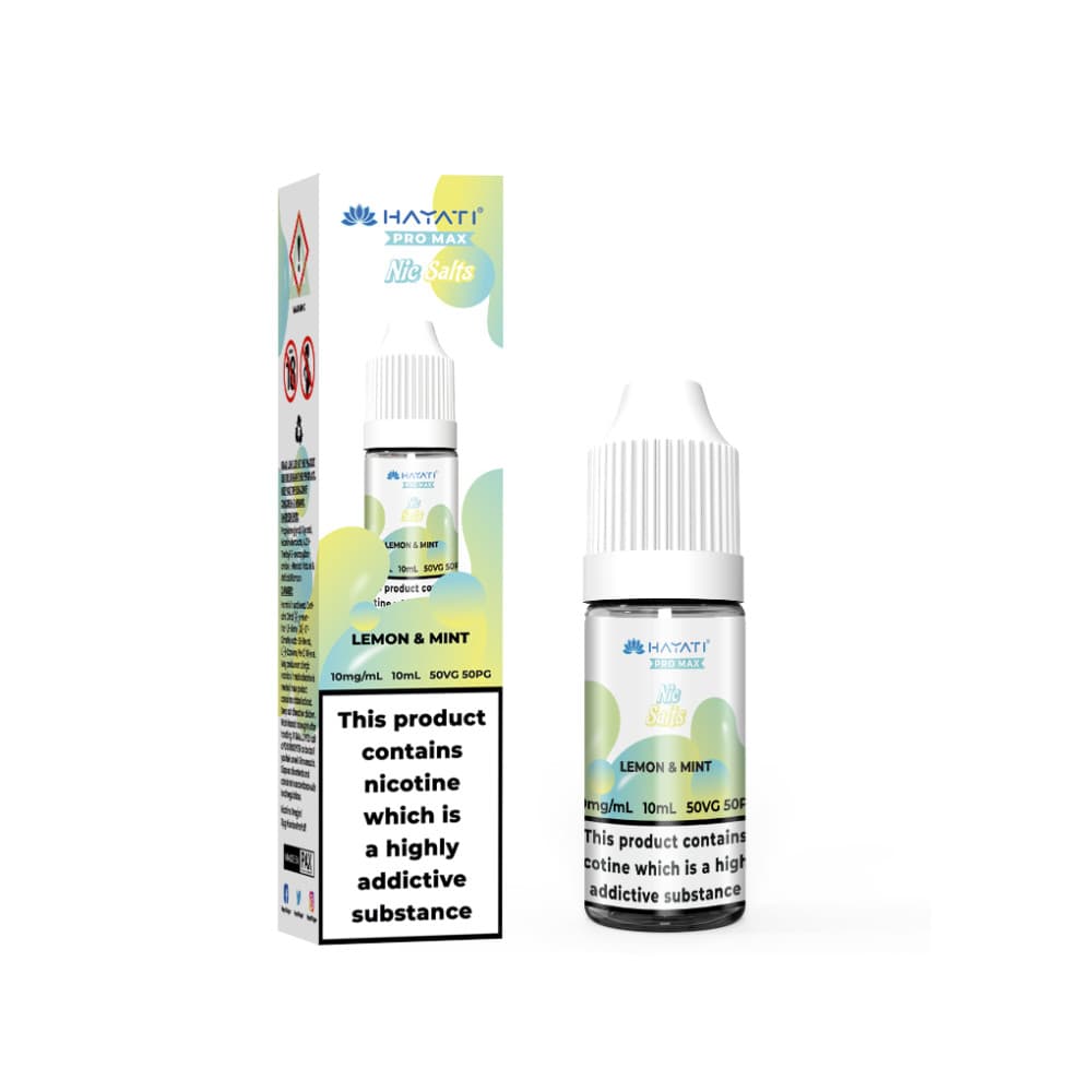  Lemon & Mint / 20mg Hayati Pro Max Nic Salts E-Liquids 10ml Box of 10