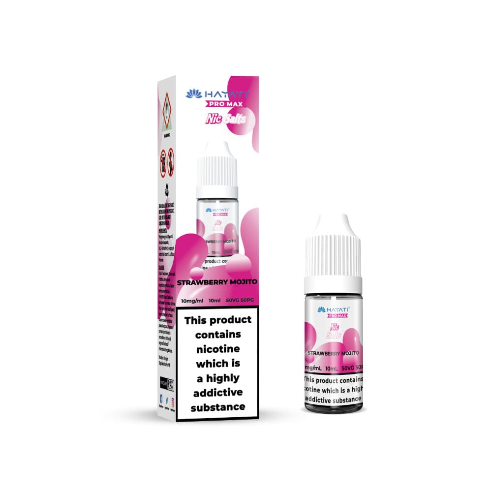  Strawberry Mojito / 20mg Hayati Pro Max Nic Salts E-Liquids 10ml Box of 10