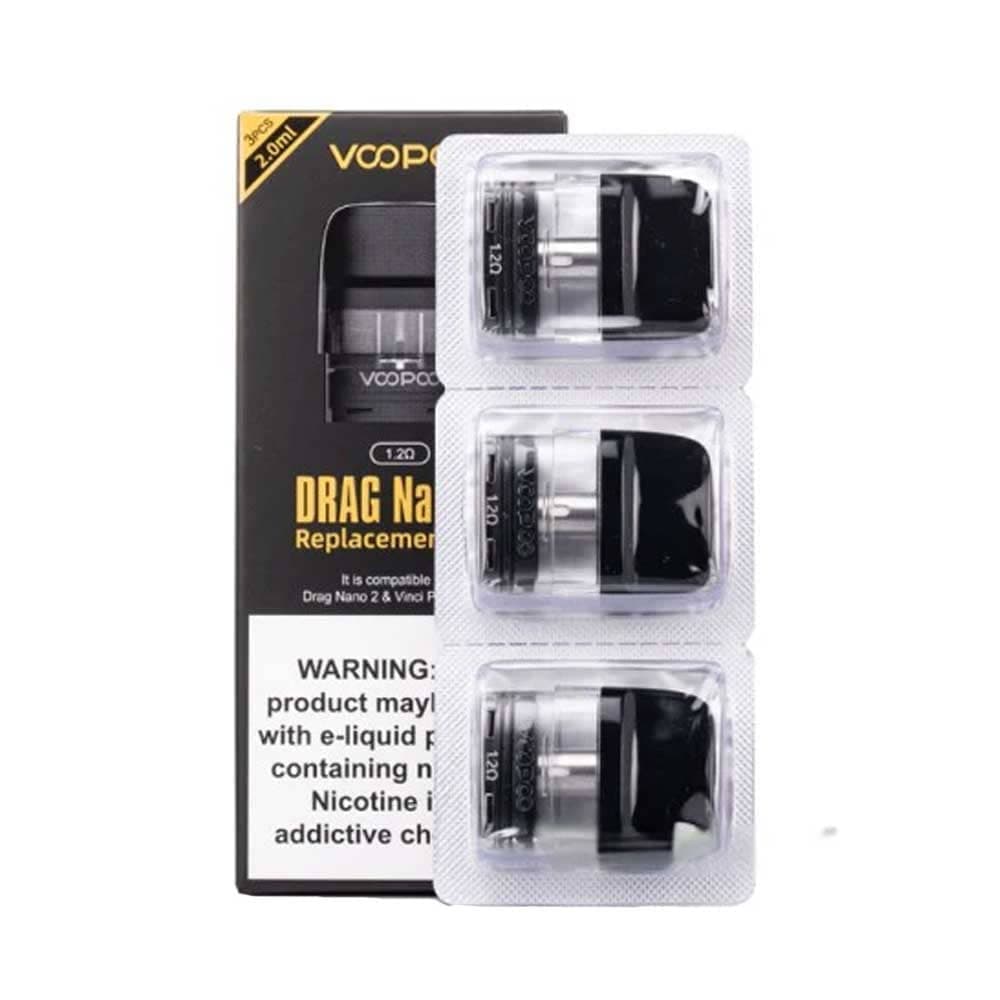  1.2ohm Voopoo Drag Nano 2 Replacement Pods 3 Packs