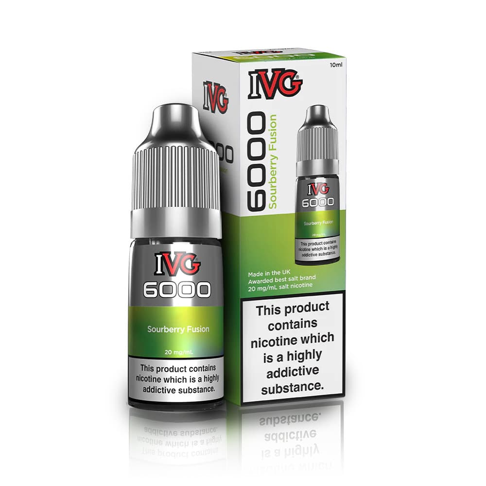  Sourberry Fusion / 10mg IVG 6000 Nic Salts e liquids 10ml Box of 10