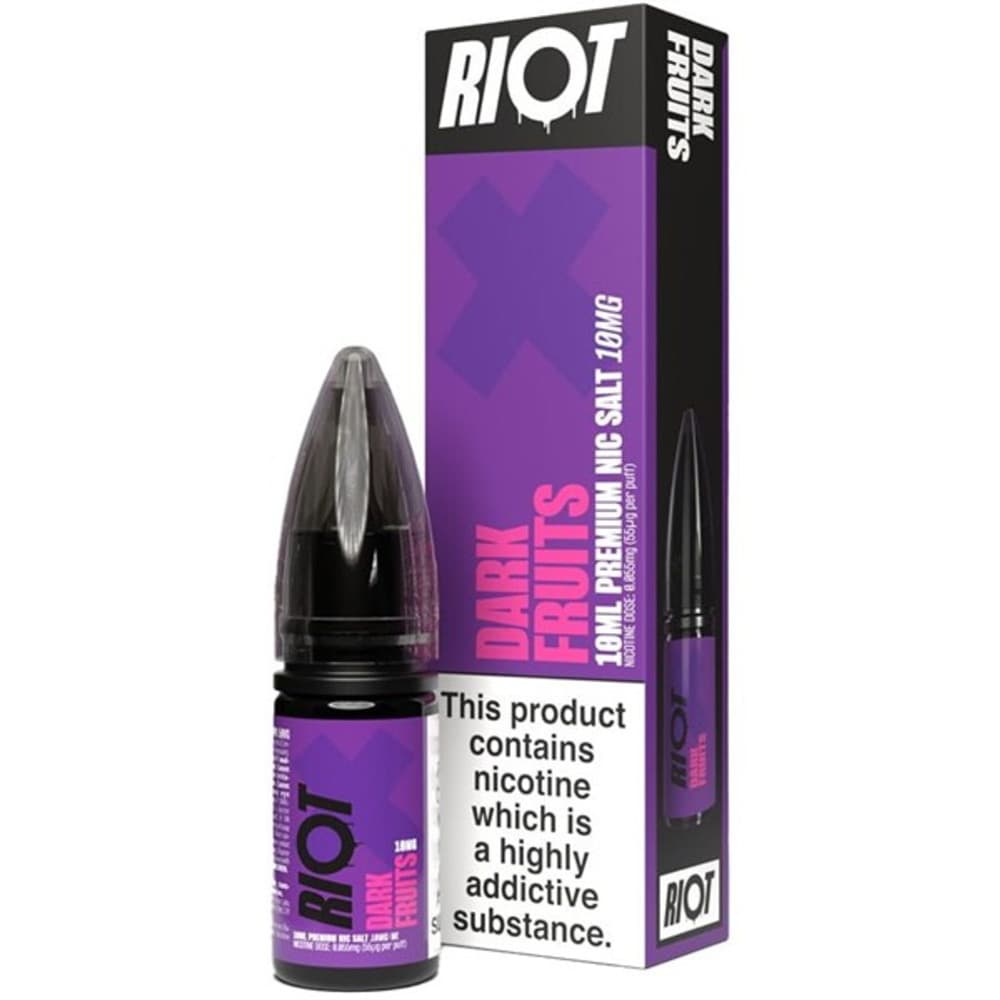  Dark Fruits / 20mg Riot X Nic Salts e liquids 10ml Box of 10